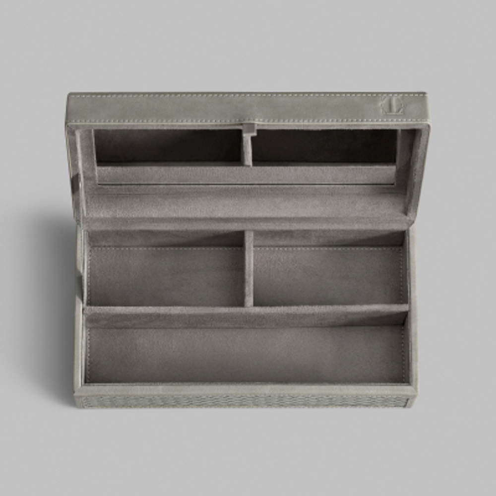 Шкатулка Togas Ансельмо серый 25x13x8 см