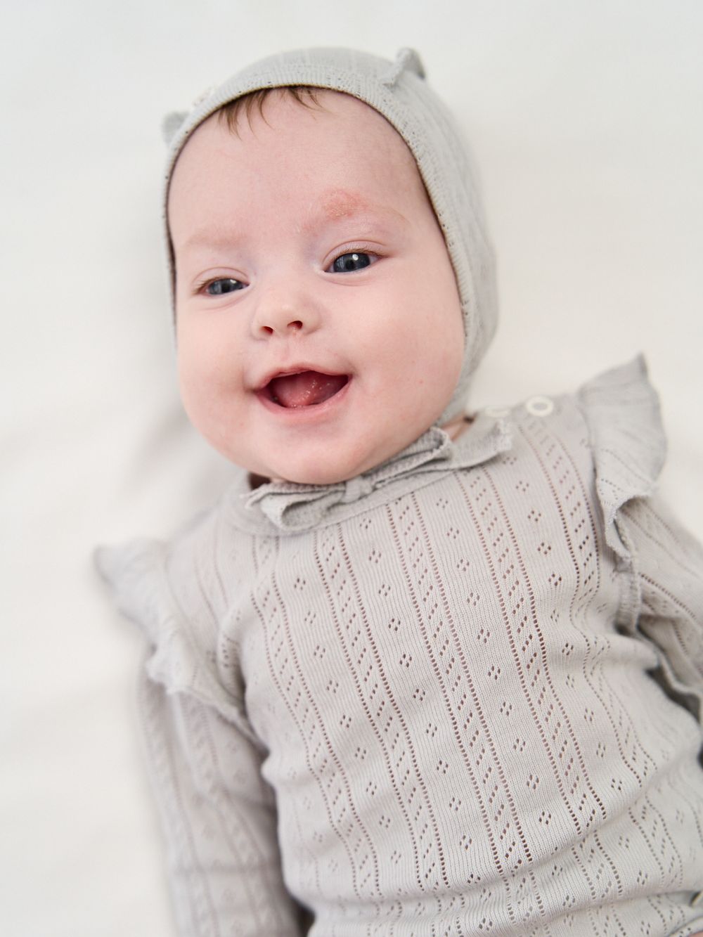 Боди с крылышками "Жемчуг" из ажурного хлопка 0+