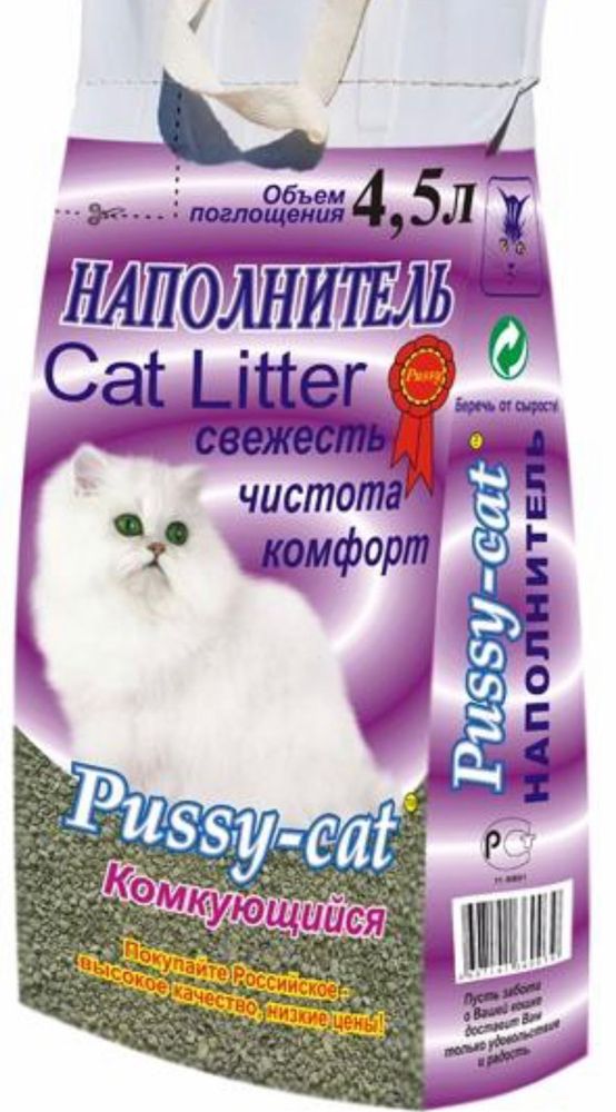 Комкующийся наполнитель Pussy-Cat для кошачьих туалетов 4,5 л