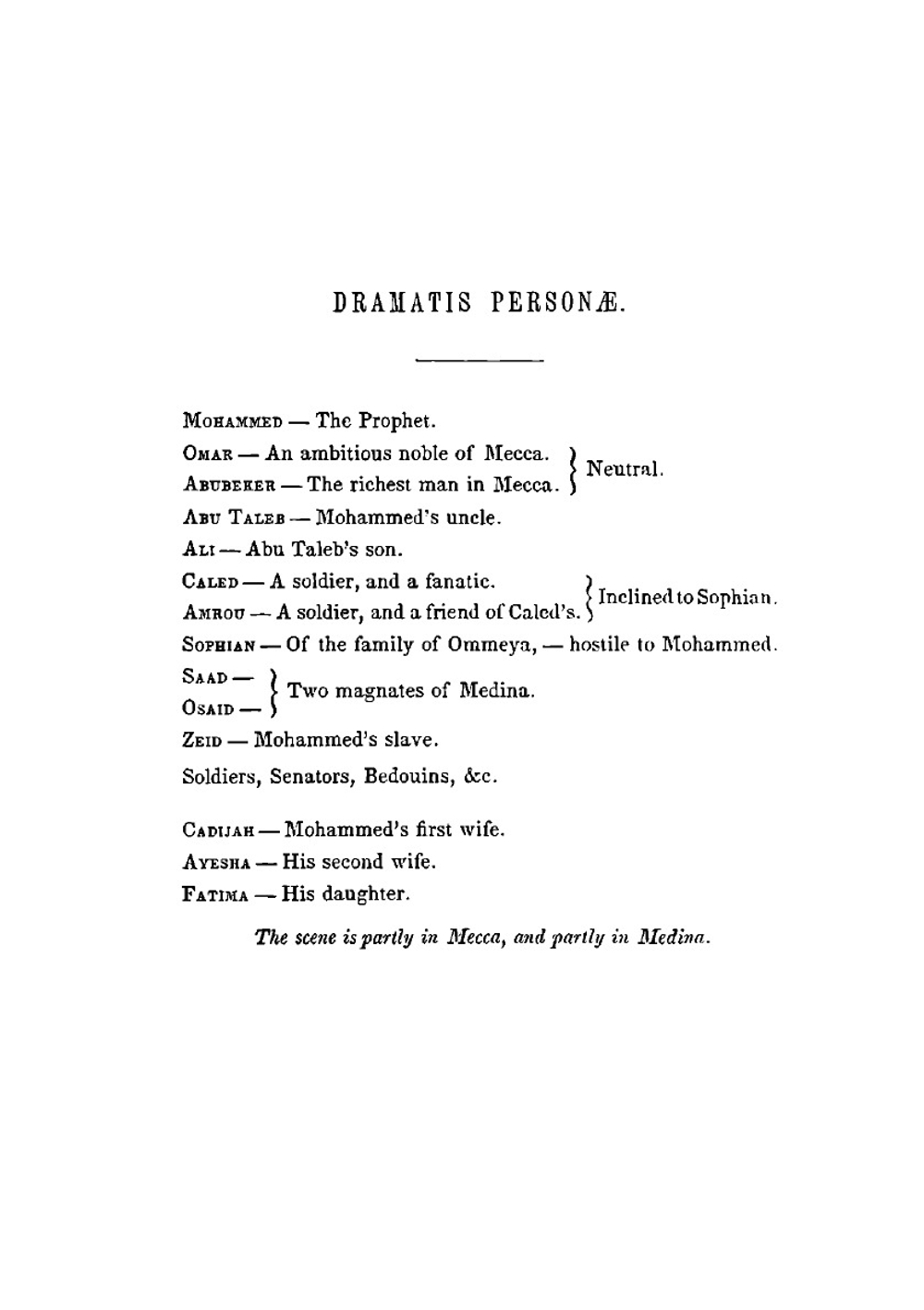 Mohammed, the Arabian prophet. A tragedy, in five acts | George Henry Miles