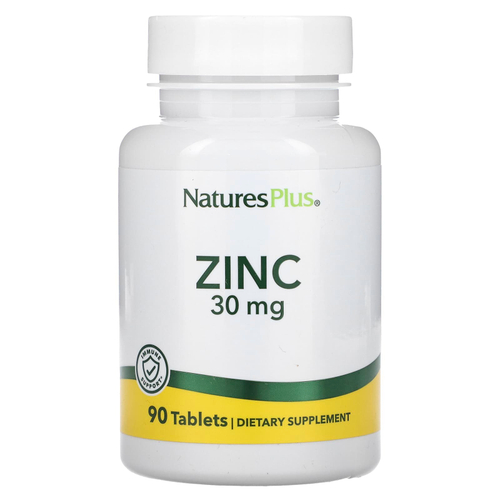 NaturesPlus, Цинк, 30 мг, 90 таблеток