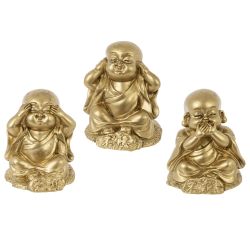 GAEM Набор из 3-х фигурок декоративных "Хотэй", L14,5 W5 H5,5 см
