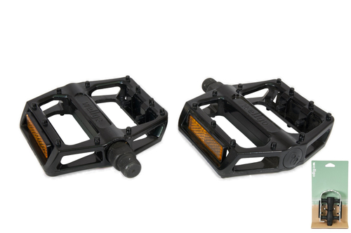 Педали Wellgo PLATFORM алюминиевые, 109x101x26мм, резьба 9/16", шариковые подшипники, черные