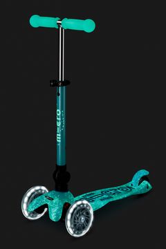Самокат Mini Micro Deluxe Orion LED складной, голубой