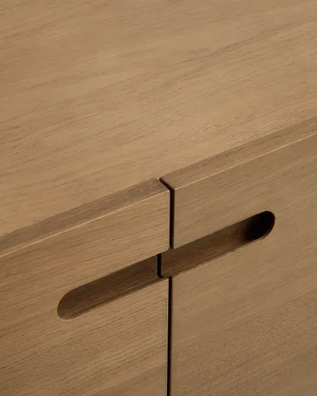 Тумба под ТВ Arelida из дубового шпона и массива дуба светло-коричневаф, 200 x 44 см