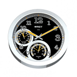 Светящиеся настенные метеочасы,  RST77731, плавный ход, d-25 см., сталь