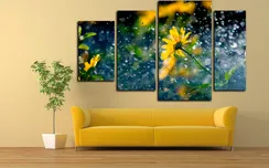 Модульная картина "Красивый Дождь"