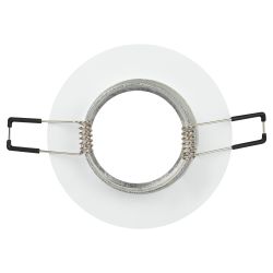 DK7 CH/SHSL Светильник ЭРА декор стекло круглое MR16,12V/220V, 50W, хром/серебряный блеск | Декоративные встраиваемые светильники