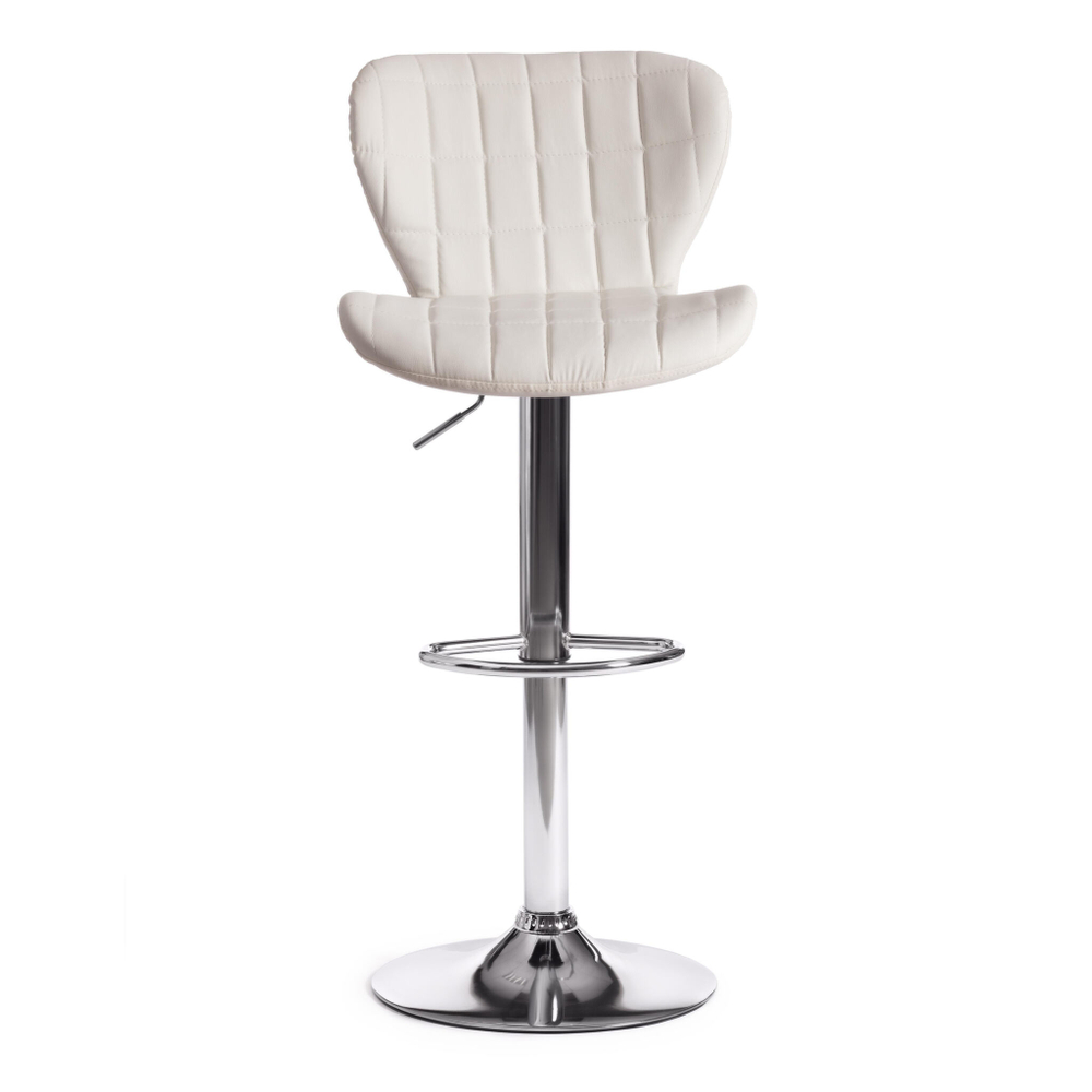 Стул барный AVIONIC (mod. KY712A) металл/экокожа, 45*53*86-107 см, белый/хром (Комплект из 2 шт.)