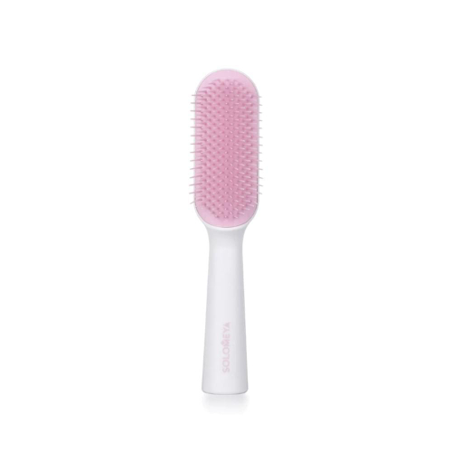 SOLOMEYA Расческа для чувствительной кожи головы РОЗОВАЯ в футляре Hair Brush For Sensitive Scalp Pink, 1 шт