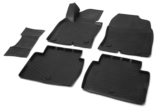 Коврики в салон автомобиля Rival для Mazda CX-5 II поколение 2017-н.в., полиуретан, с крепежом, 5 частей, 13803004