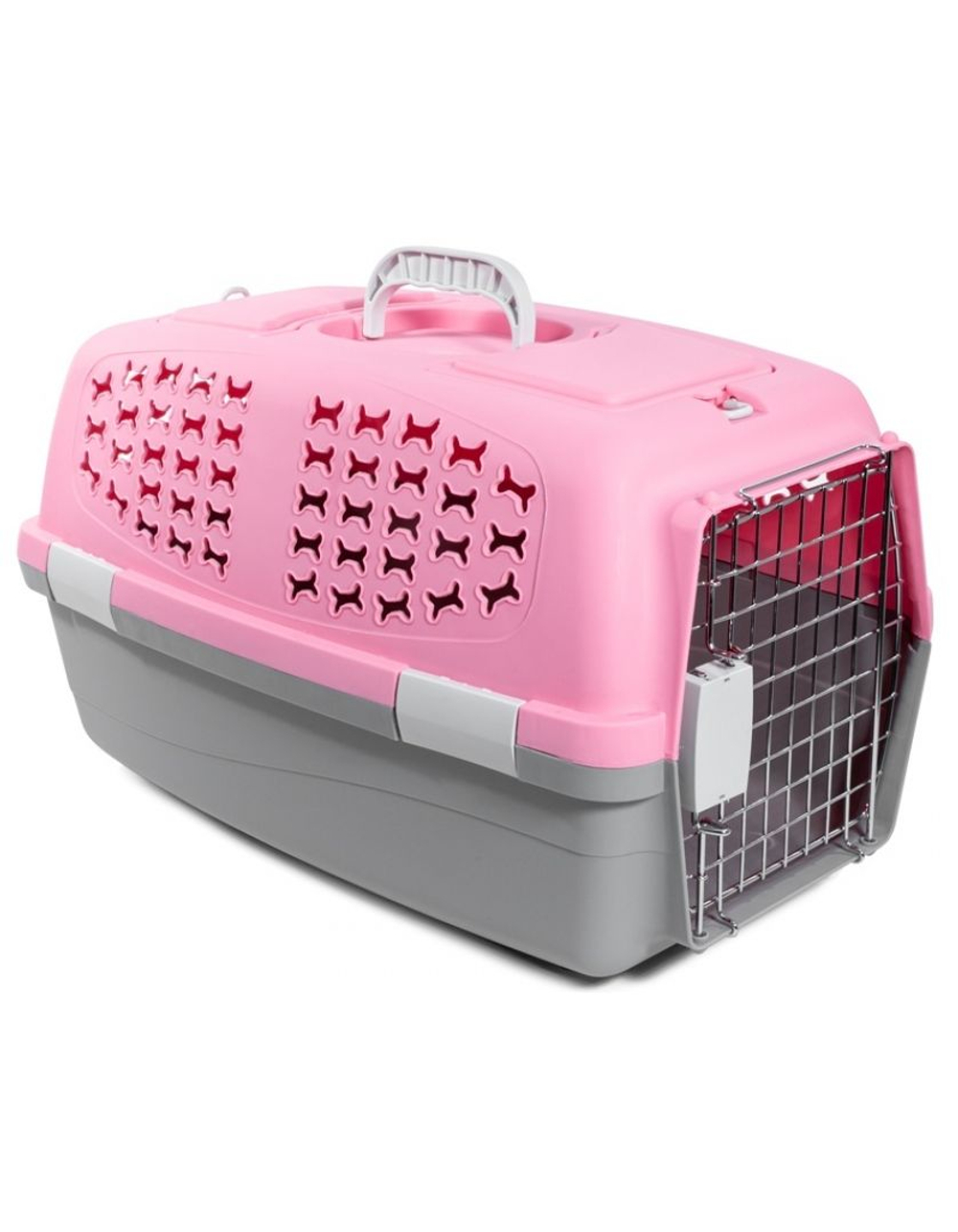 Переноска Триол пластик М 550*350*320 розовая