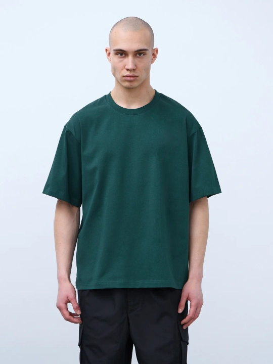 Футболка оверсайз (темно-зеленый) 230 г