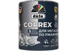Грунт-эмаль Dufa CORREX 3 в 1 для металла по ржавчине RAL-9005 черный