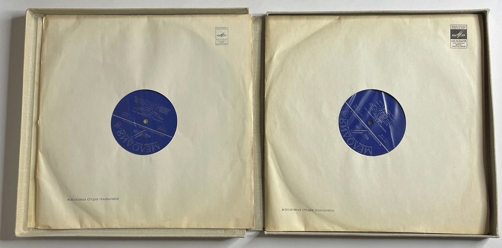 Винтажная виниловая пластинка LP Искусство Рахманинова Пластинки 6-8 (СССР 1973)