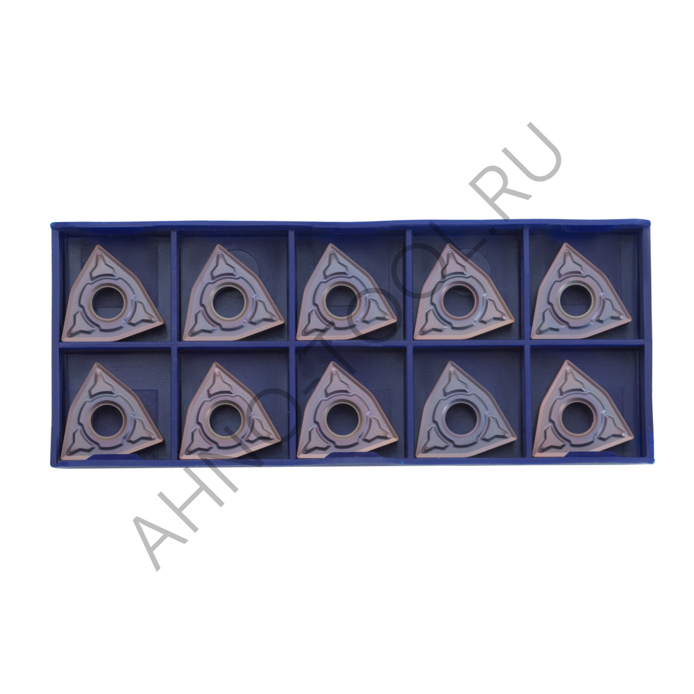 Пластина твердосплавная ISO WNMG080404-MMA APM20B AHNO по жаропроч. и нерж.стали, получистовая