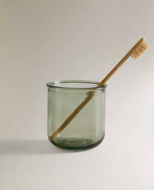 ZARA HOME СТАКАН ДЛЯ ЗУБНЫХ ЩЕТОК, ЗЕЛЕНЫЙ