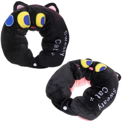 Подушка дорожная «TRIP - Cutie», кот, цвет чёрный