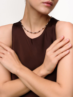 Чокер "Grain brown pearl" Silver