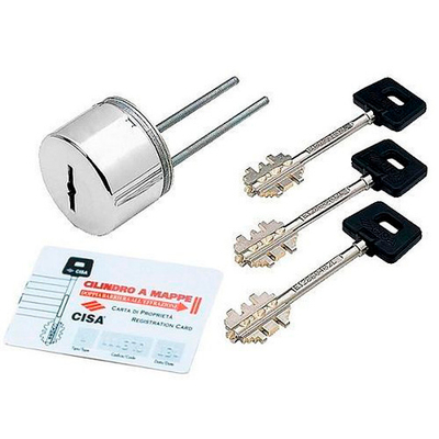 Накладка CISA 02.716.61.1.18 СЕКРЕТНАЯ на сувальный замок ХРОМ