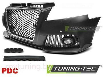 Бампер передний RS STYLE CHROME BLACK для Audi A3 8P