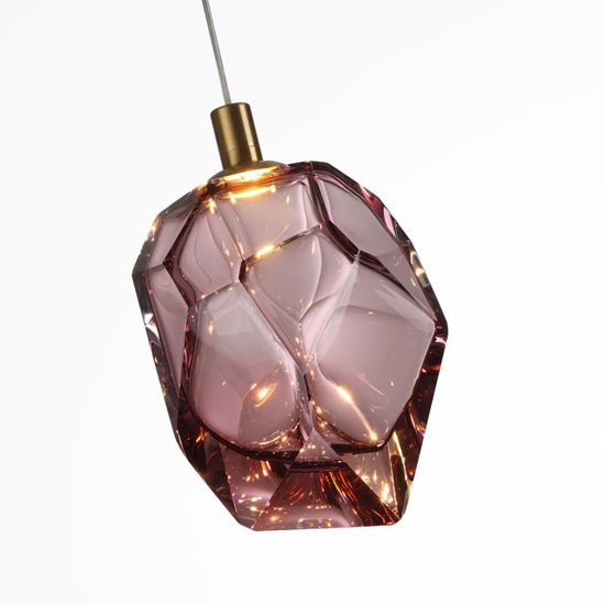 7113/4LB L-VISION ODL25 Подвесной светильник винное  сиреневый/стекло/металл IP20 LED 4W 300Лм 3000K 200° 220V GEMME