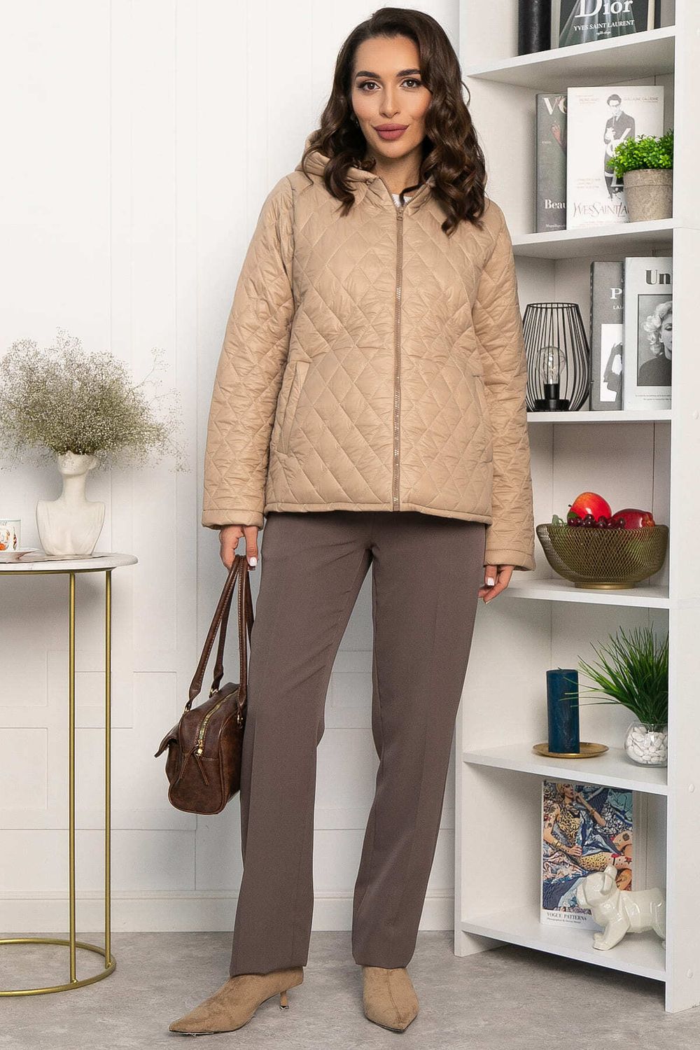 Куртка демисезонная стеганая (бежевая) Б14362-25М LT Collection