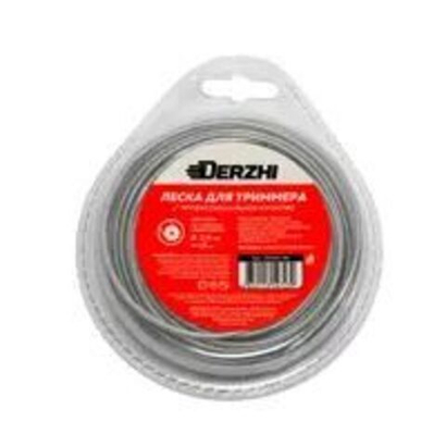 Леска для триммера со стальным сердечником 2,4мм 15м DERZHI