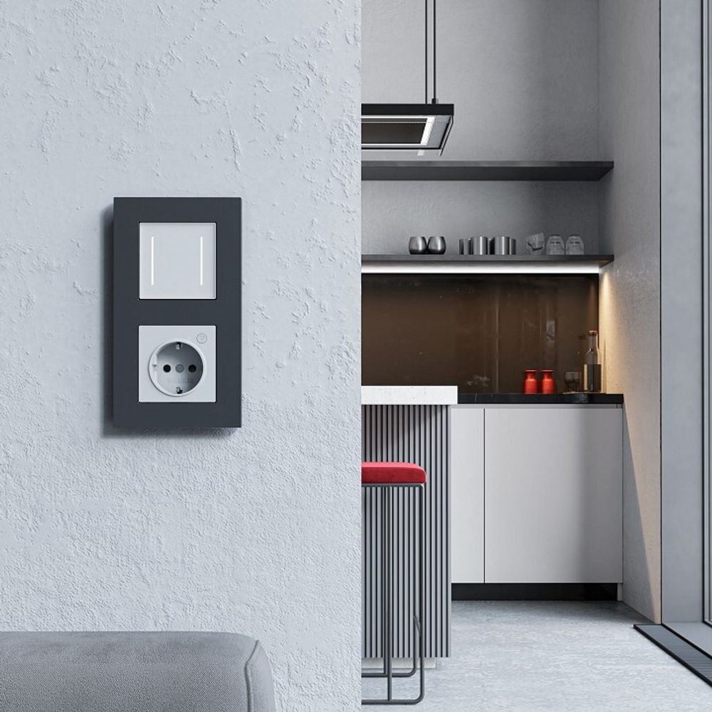 Выключатель сенсорый двухклавишный с подсветкой, без рамки Werkel белый W4522001