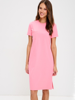 Домашнее платье из трикотажа с карманом