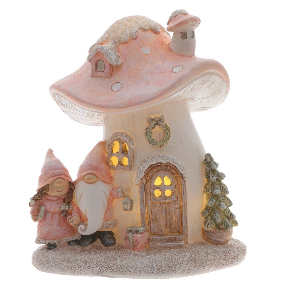 GAEM Фигурка декоративная с подсветкой "Домик и гномы", L13 W10 H15 см