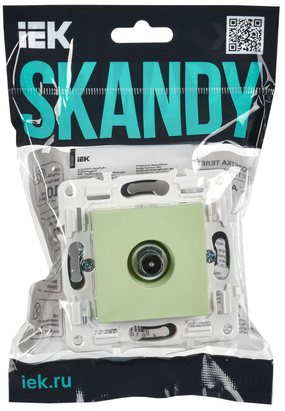 SKANDY Розетка TV проходная SK-A17G мятный IEK