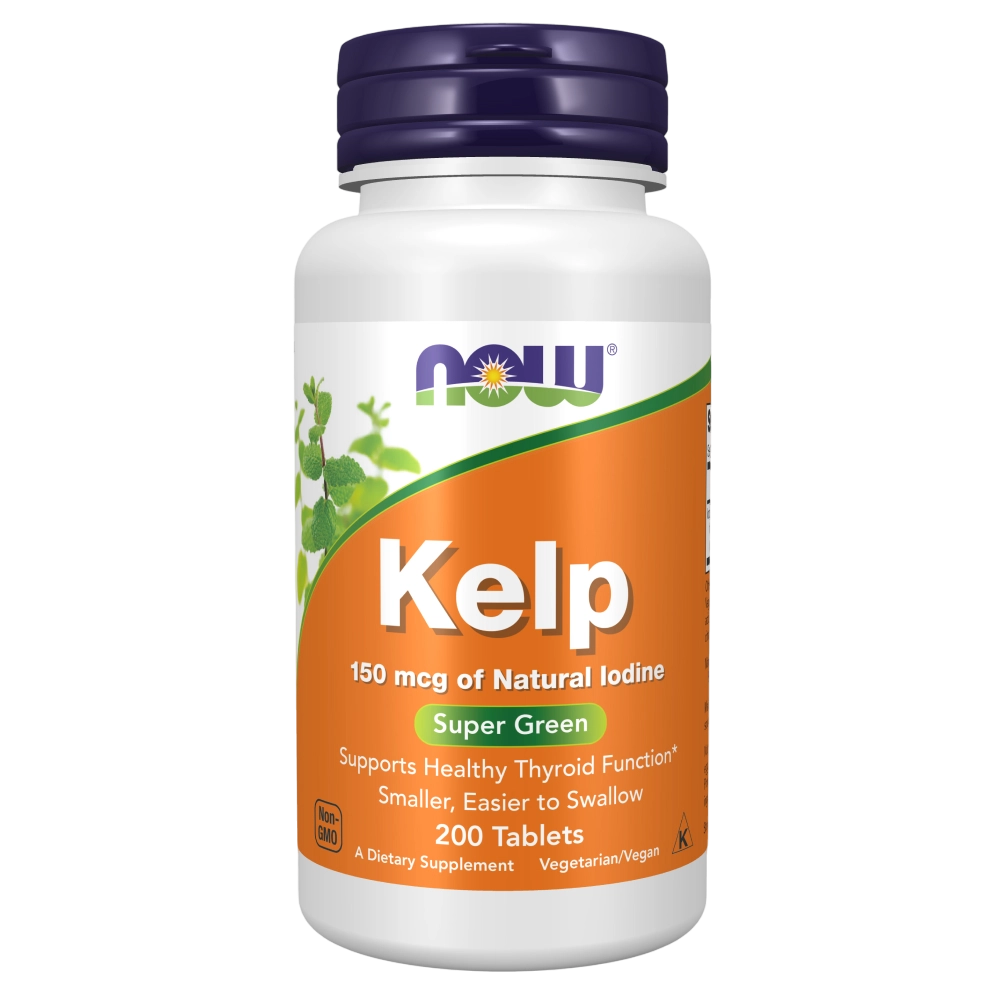 Now Foods Kelp 150 mcg 200 tablets, Келп, Йод