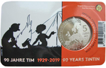 5 евро. 90 лет Приключениям Тинтина. Бельгия. 2019 год
