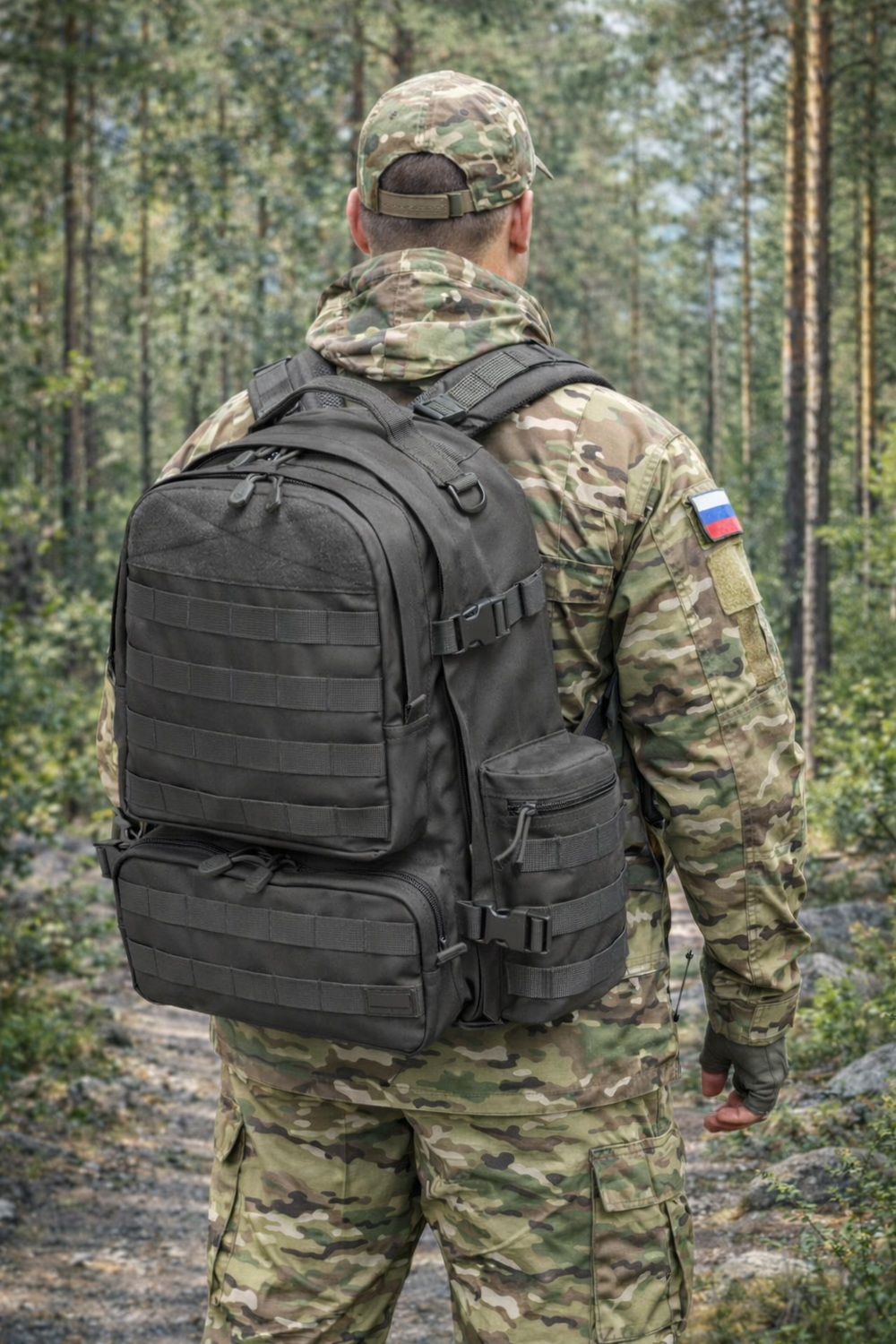 Рюкзак штурмовой Gongtex 37 л Черный Cordura