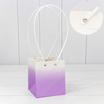Пакет подарочный 13х11.5х11.5см Ваза для цветов "Градиент" (Сиреневый)