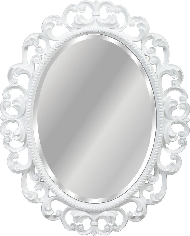 Зеркало ISABELLA овальное без фацета 820 арт. TS-107601-820-W белый глянец