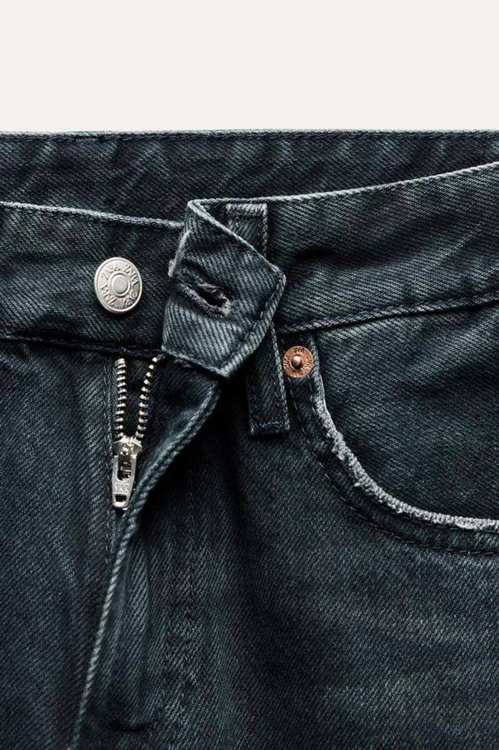 ZARA ДЖИНСЫ TRF WIDE LEG СО СРЕДНЕЙ ПОСАДКОЙ, ЦВЕТ НОЧНОГО НЕБА