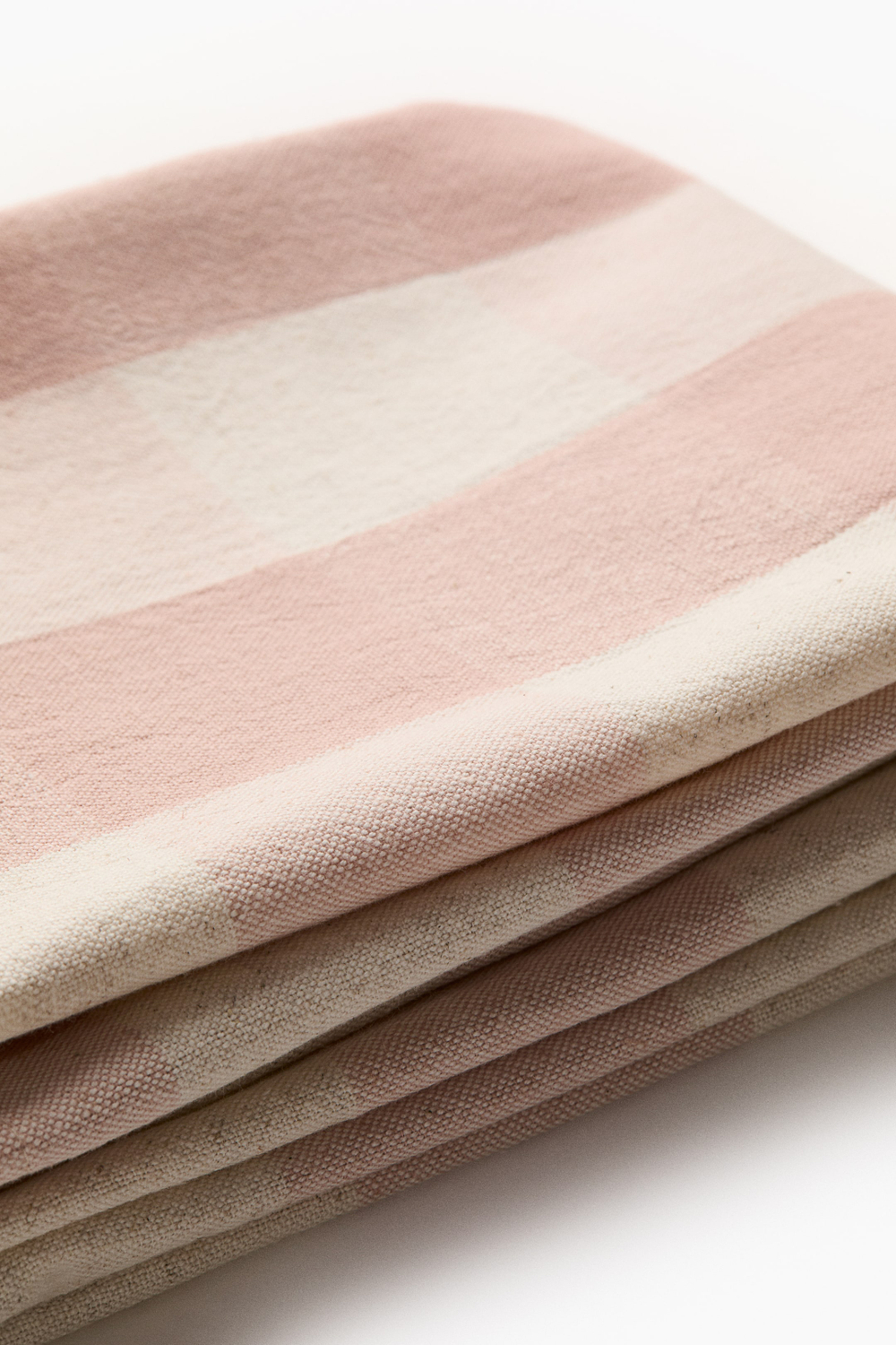 H&M HOME НАБОР КУХОННЫХ ПОЛОТЕНЕЦ В КЛЕТКУ ( 2 ШТ.), СВЕТЛО-РОЗОВЫЙ