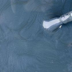 IQ BEAUTY Лак для ногтей профессиональный укрепляющий с биокерамикой #111, 12.5 мл Серо-голубой с перламутром и деликатным голубым шиммером, плотный