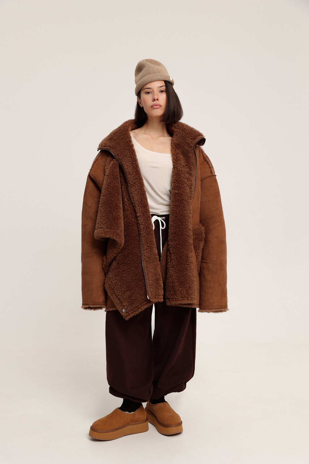 Дубленка с планкой