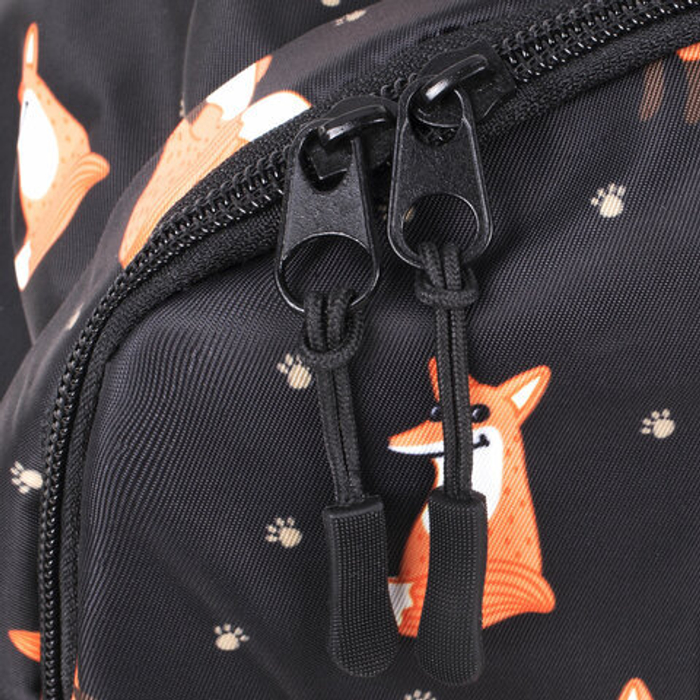 Рюкзак BRAUBERG POSITIVE универсальный, потайной карман, "Sly foxes", 42х28х14 см