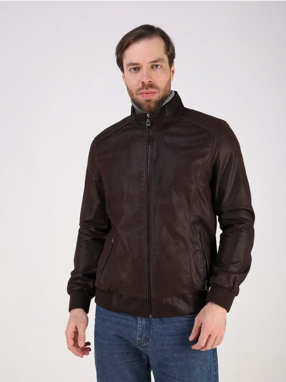 Кожаная куртка демисезонная замшевая натуральная