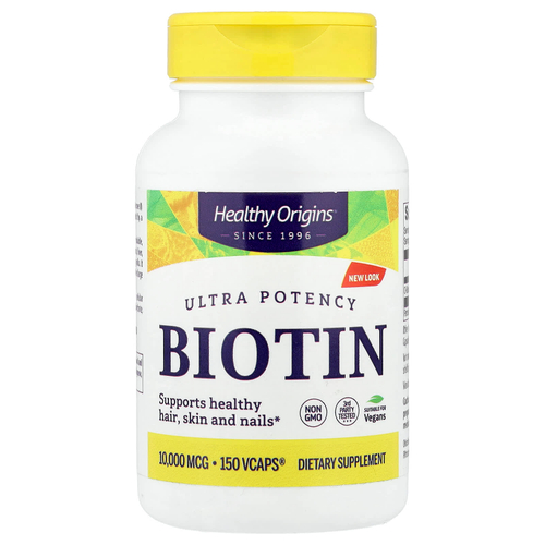 Healthy Origins, биотин, 10 000 мкг, 150 капсул Vcaps®