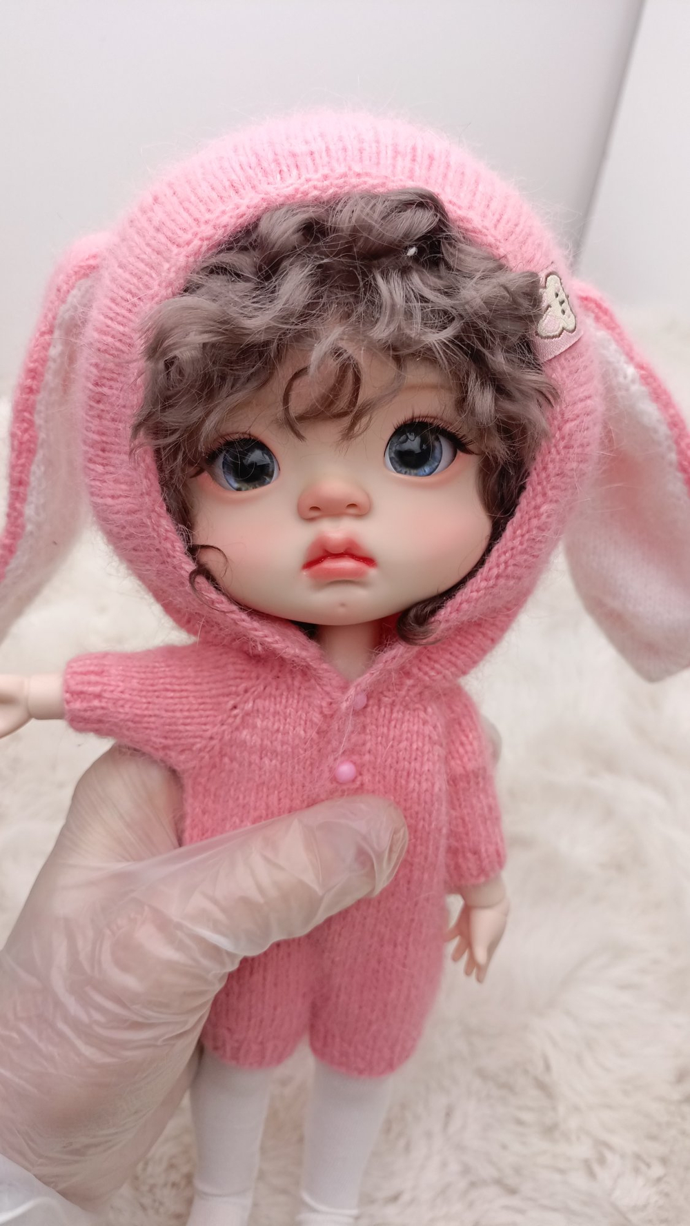 Комбенизон кролика розовый