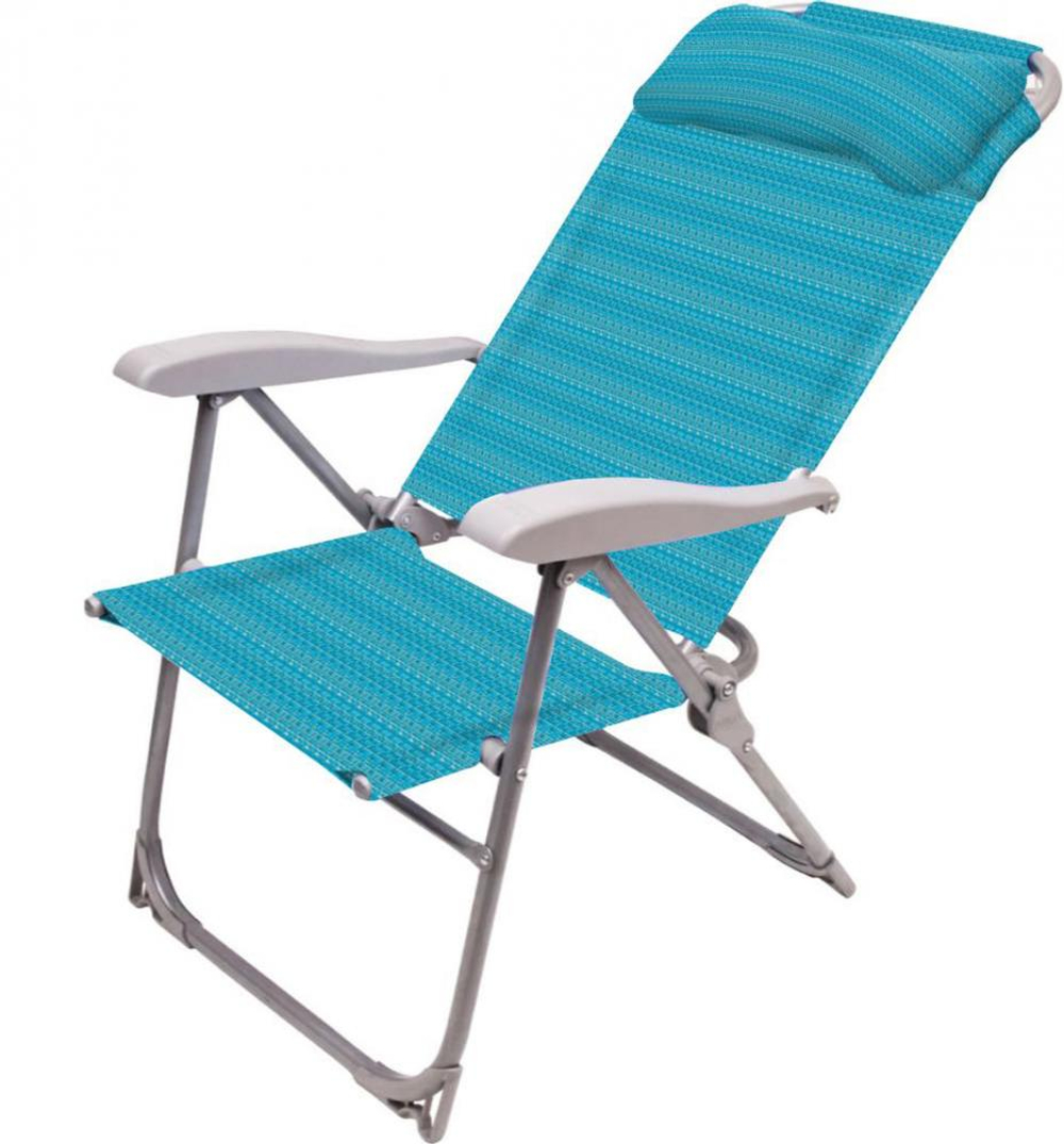 Кресло -шезлонг Ника К2/Б арт.К2/Б (1шт. в упаковке (каркас серый, ткань бирюзовая))
