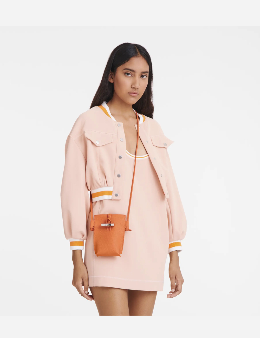 Сумка Longchamp Le Roseau Phone case "Orange" (34180HPN017)