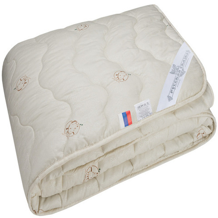 Одеяло "РУ. АЛЬПАКА" Русская сказка, стандарт, плотность 300 г/м2, тик 100% хлопок, Россия.