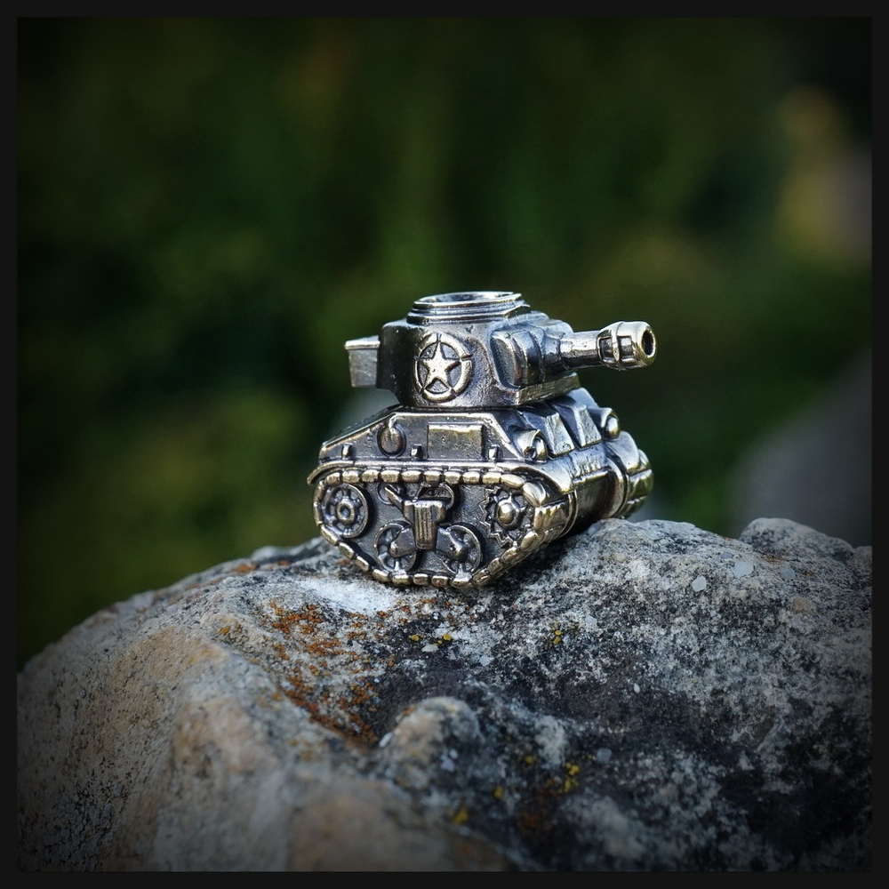 Темлячная бусина "Танк RAGE" для ножей , латунь