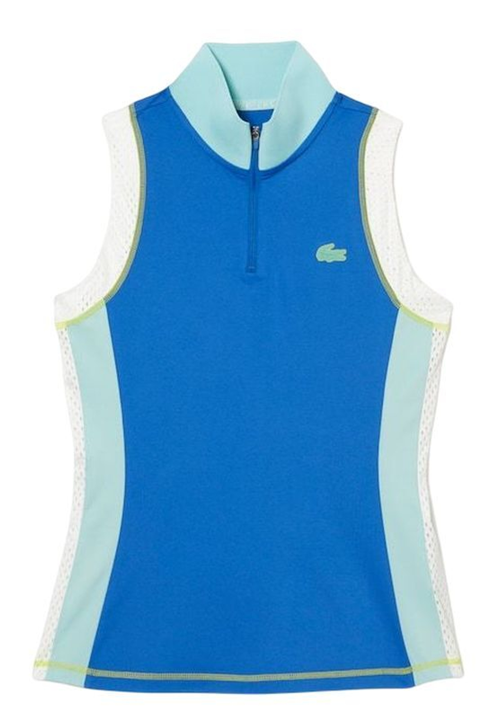 Женское поло Lacoste Tennis Sleeveless Zip Neck Polo Shirt - blue/light green/white